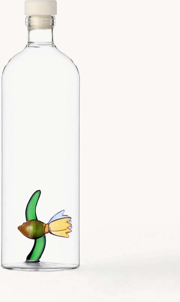 Garrafa artesanal em vidro borossilicato Fish, 1,1 L