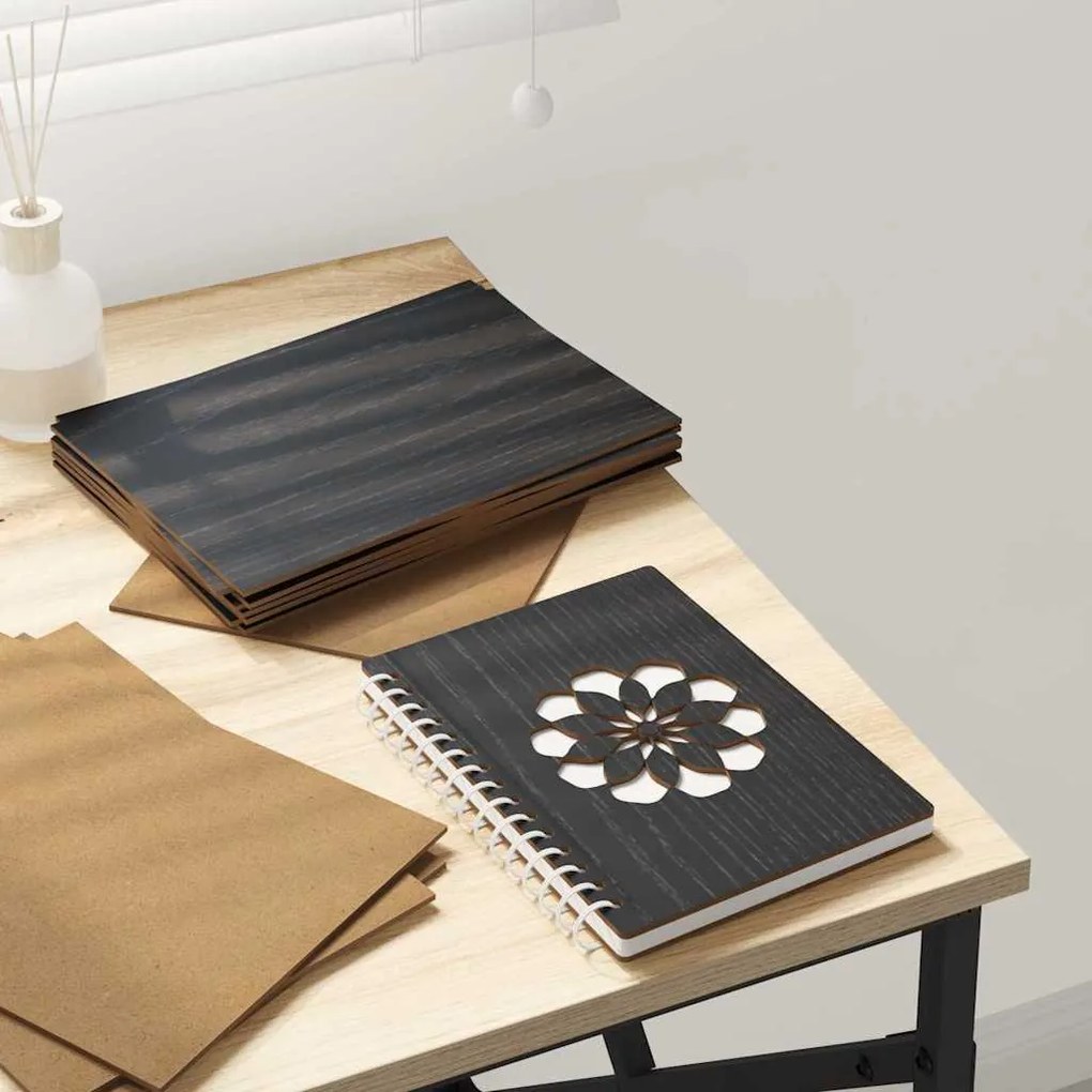 vidaXL Painéis de Decoração 12 pcs Carvalho Preto 15 x 21 x 0.27 cm