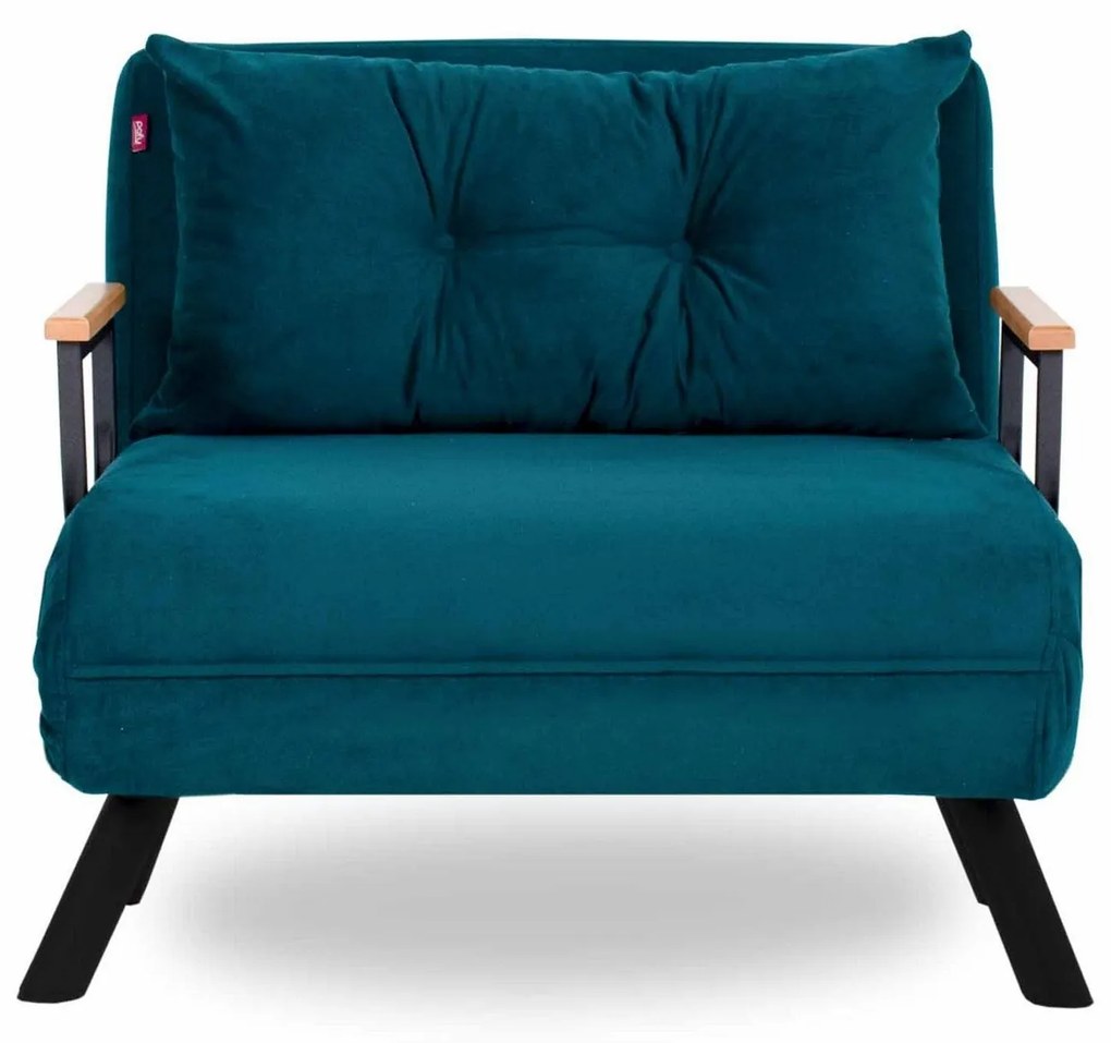 Poltrona Cama "Versa" – Verde Petróleo – Design Moderno