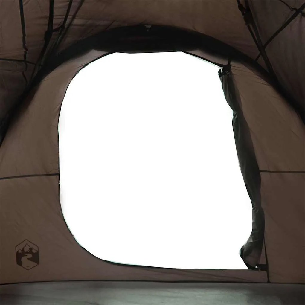 Tenda familiar túnel para 6 pessoas impermeável castanho