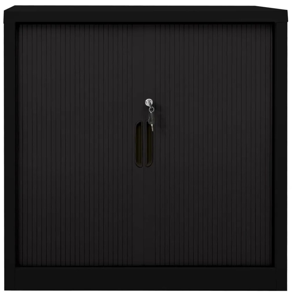 Armário com porta deslizante 90x40x90 cm aço preto