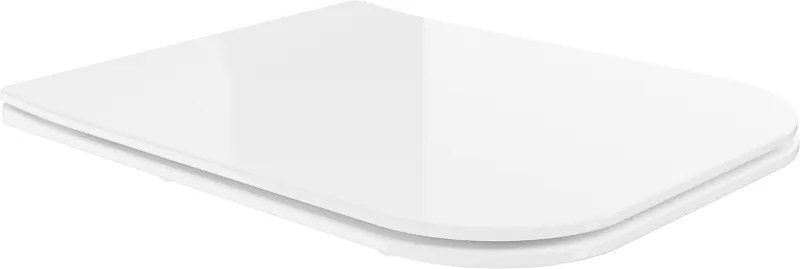 Mexen Madox tampa de queda lenta slim, duroplast, branco brilhante - 39154000