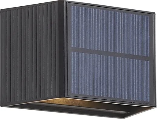 Aplique de Parede Exterior Preto com LED 2 Luzes IP65 Solar - Christof