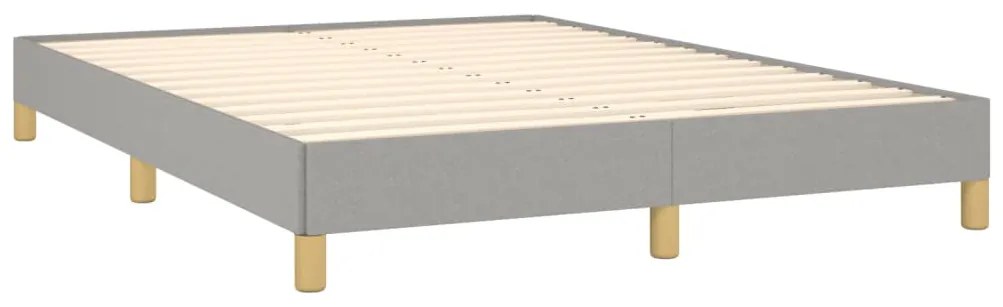 Estrutura de cama sem colchão 160x200 cm tecido cinzento-claro