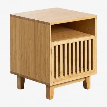 Mesa De Cabeceira 40x40 Cm Em Bambu Albin Bambu - Sklum