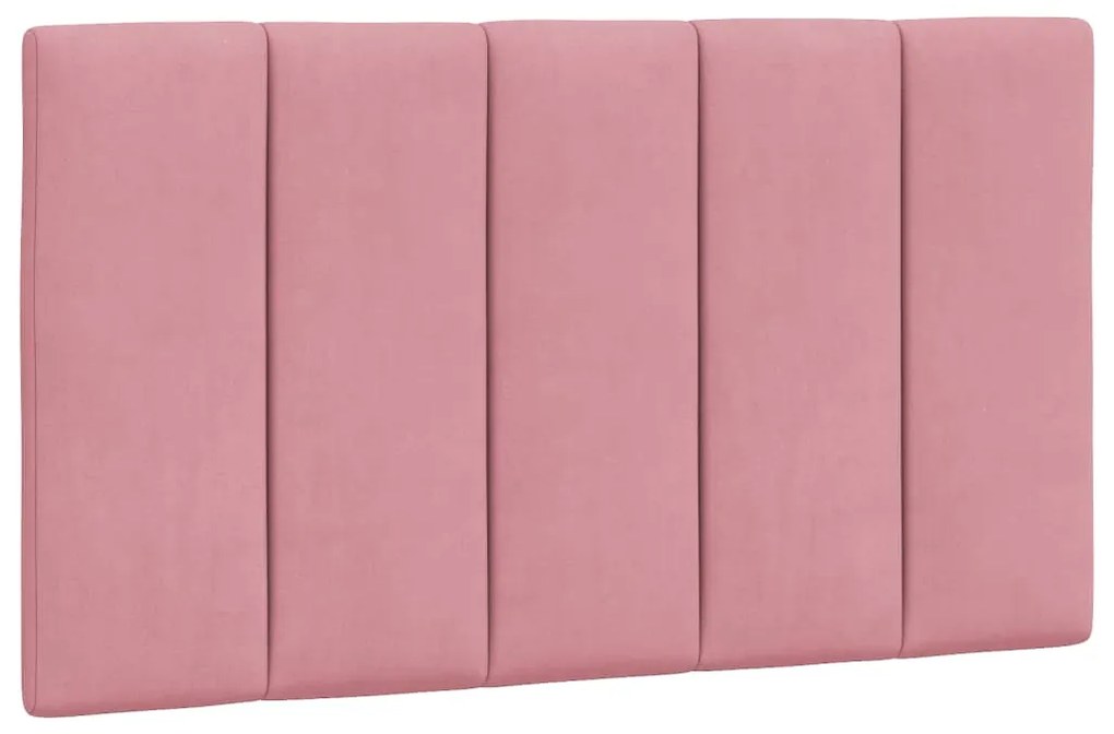 Cama com colchão 90x190 cm veludo rosa