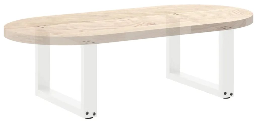 Pés para mesa de centro em formato de U, 2 peças, branco, 50x(30-31) c
