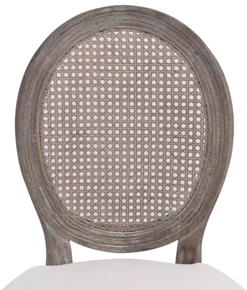 Cadeiras de jantar 2 pcs tecido cor creme