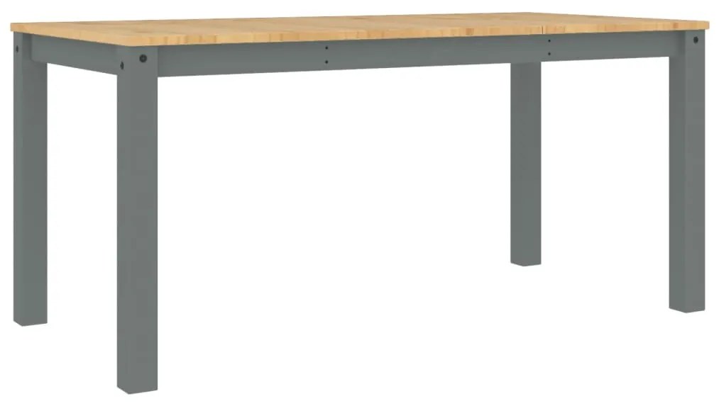 Mesa de jantar Panama 160x80x75 cm pinho maciço cinzento