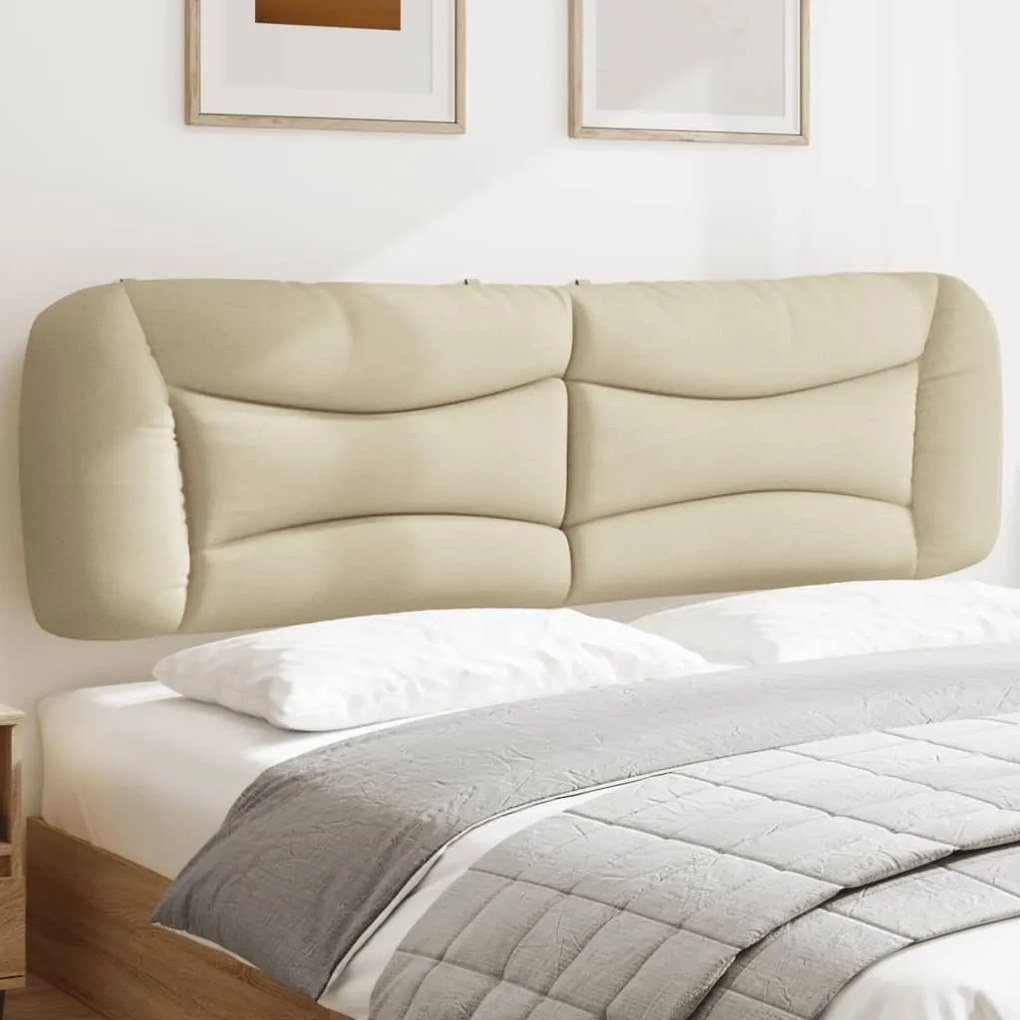 vidaXL Almofadão de cabeceira 180 cm tecido creme