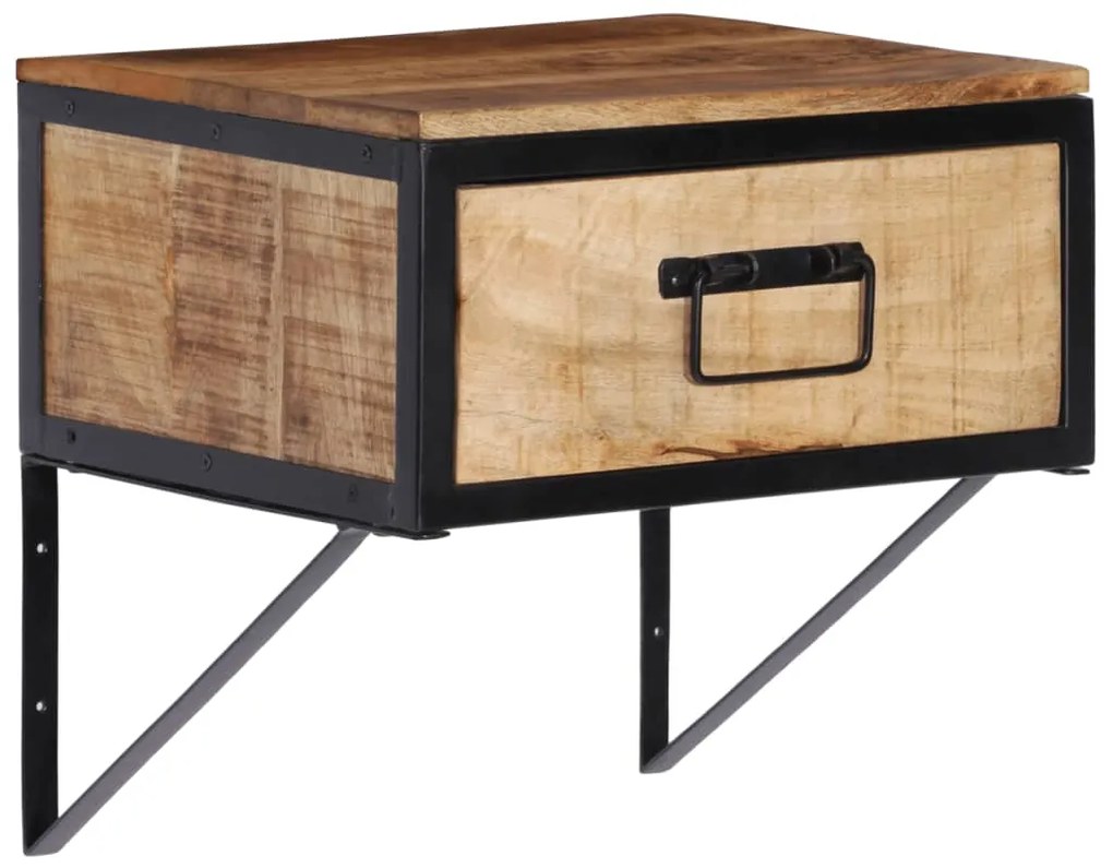 Mesa de cabeceira 40x35x40 cm madeira de mangueira maciça