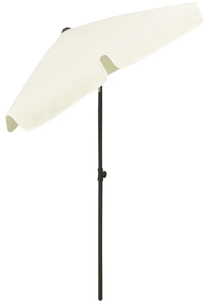 Guarda-sol de praia 180x120 cm amarelo areia