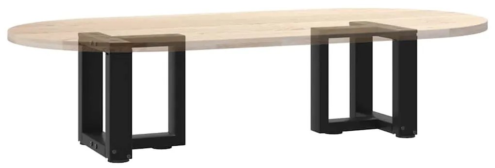 Pés para mesa de centro em forma de T, 2 peças, preto, 30x25x(30-31) c