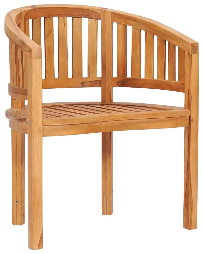 48018 vidaXL Cadeira de costas redondas madeira de teca maciça