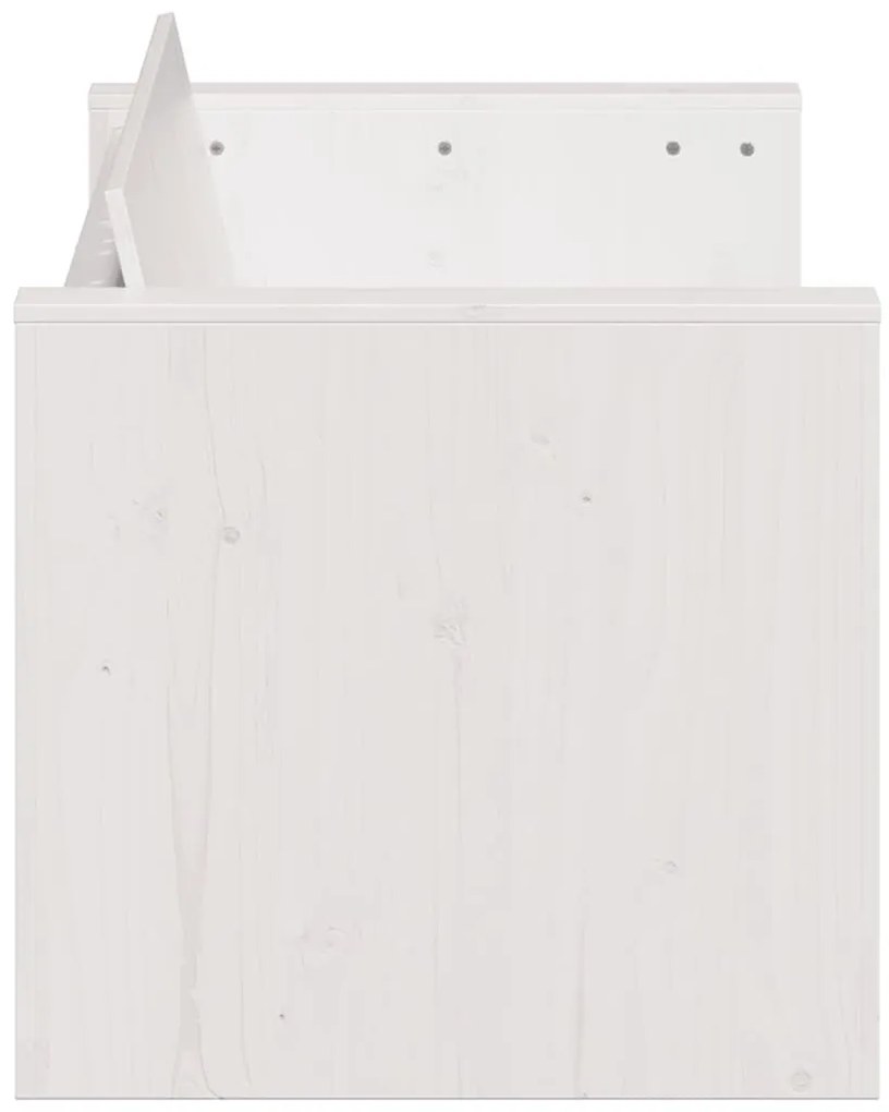 Sofá de 3 lugares para jardim 189x60x62 cm pinho maciço branco