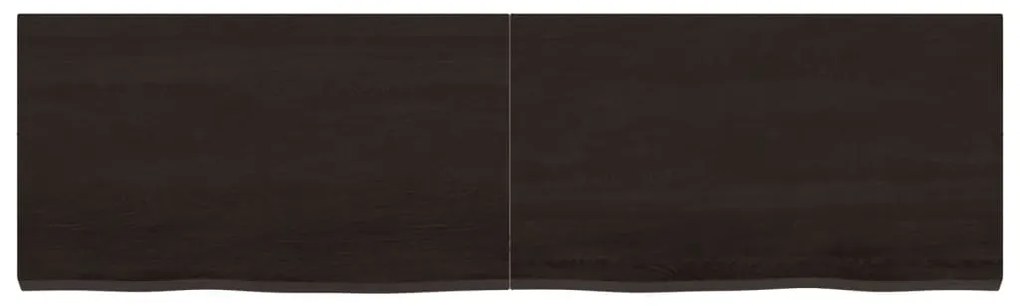 Tampo de mesa 140x40x(2-4) cm carvalho tratado castanho-escuro