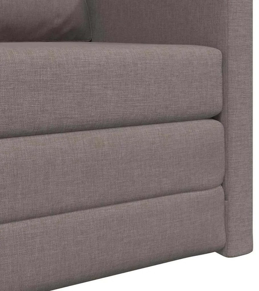 Sofá Cama de Chão 2 em 1 Taupe 74x77x81 cm Tecido