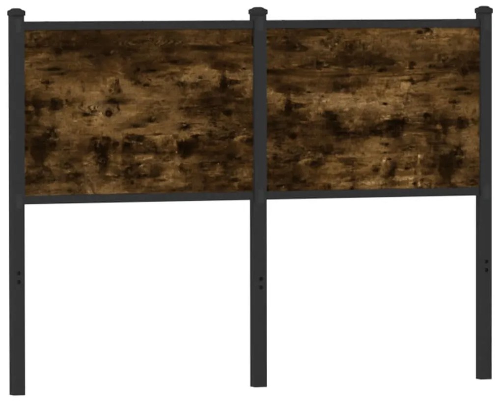 vidaXL Cabeceira de substituição 120 cm derivados madeira/aço carvalho fumado