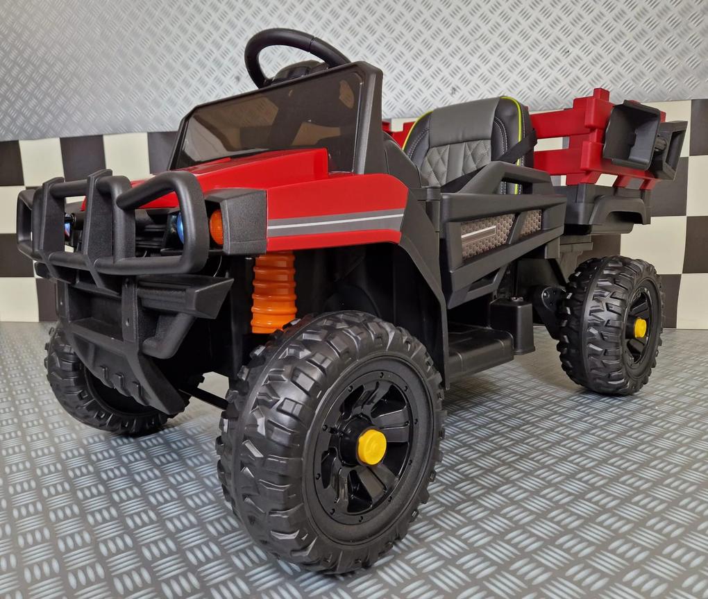 Carro elétrico crianças jeep Transporter 12V 1 crianças com controlo remoto Vermelho