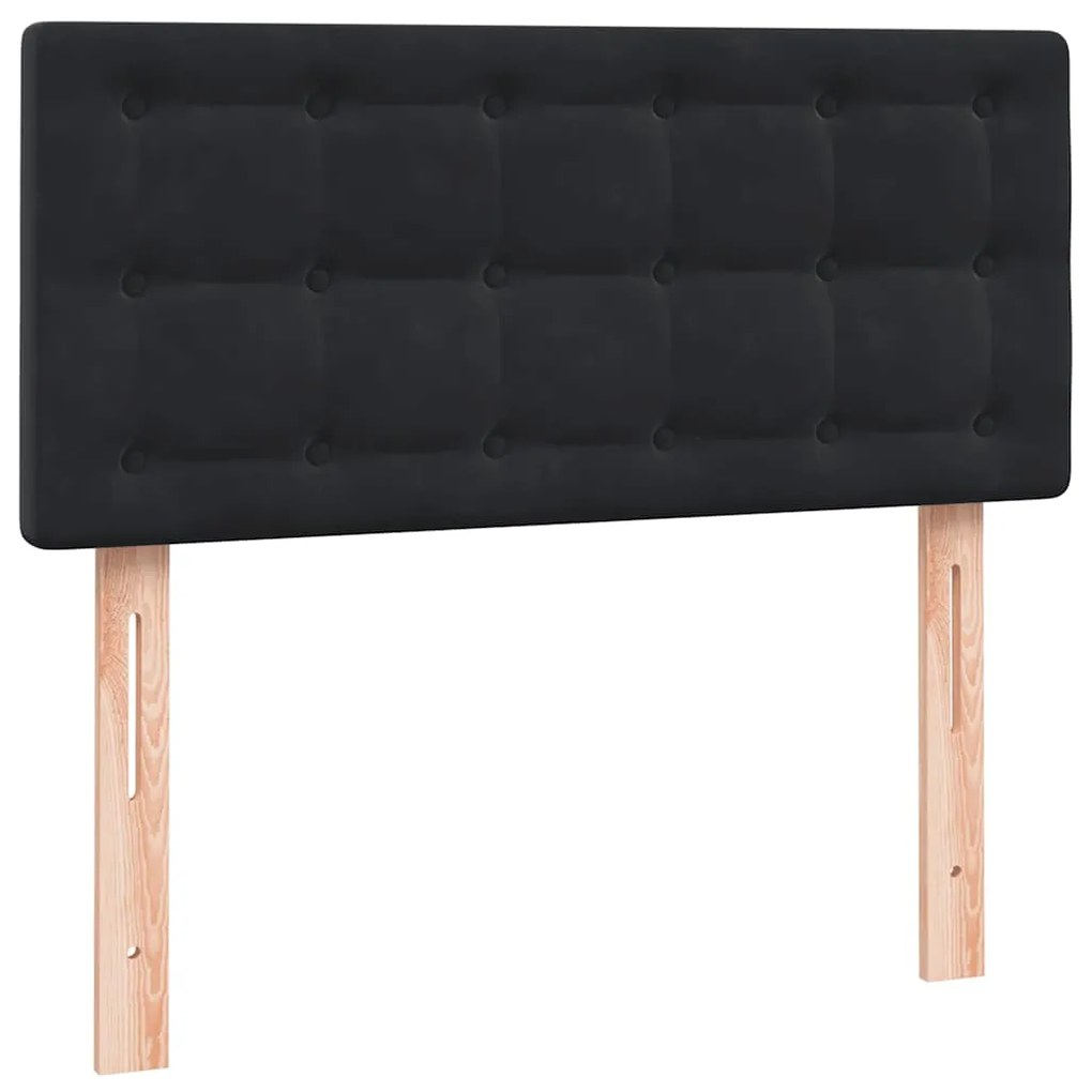 Cama box spring com colchão 90x210 cm veludo preto