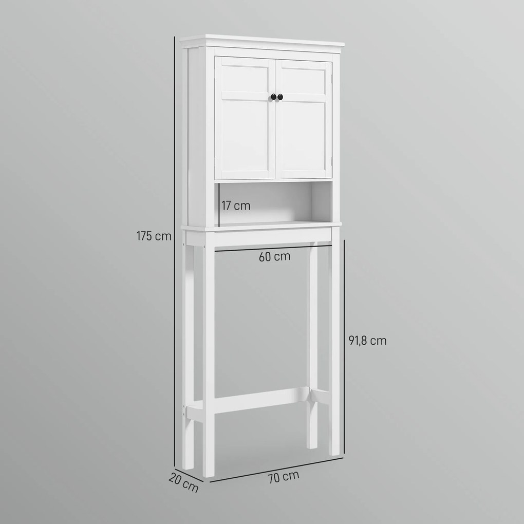 Móvel sobre Sanita Armário para Máquina de Lavar Roupa com 2 Portas Co