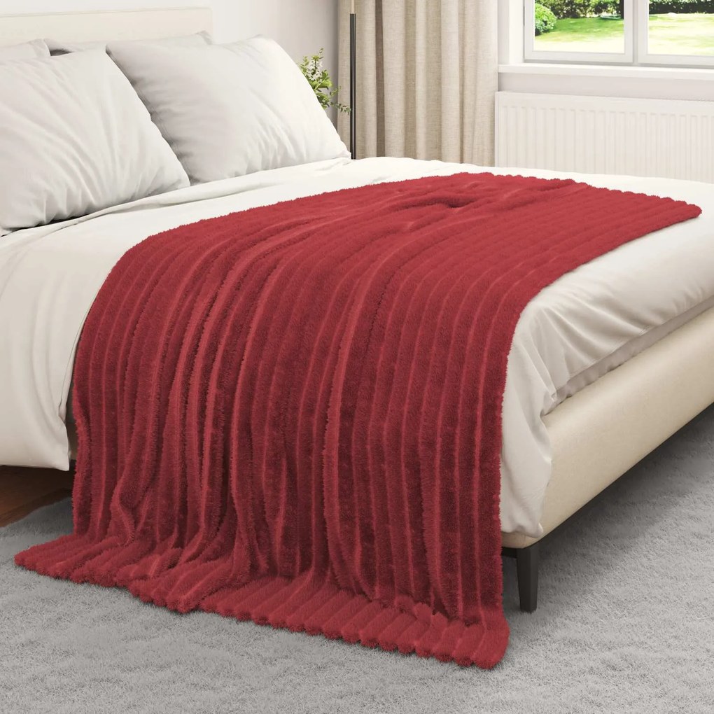vidaXL Cobertores de Sofá 6 pcs Vermelho Bordeaux 200 x 150 cm Lã