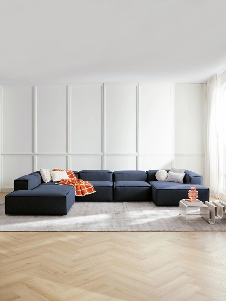 Sofá de canto comprido modular Lennon