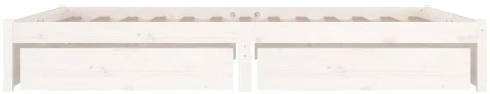 Estrutura de cama com gavetas 150x200cm tamanho King branco