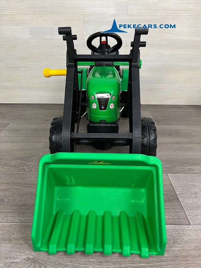 Trator infantil a pedais COM REBOQUE E PÁ, COR VERDE