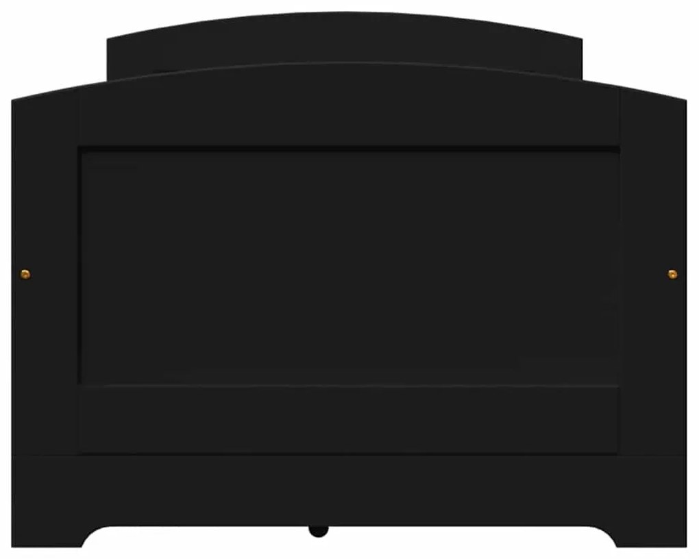 Sofá-cama com 5 gavetas sem colchão 90x200 cm IRUN preto