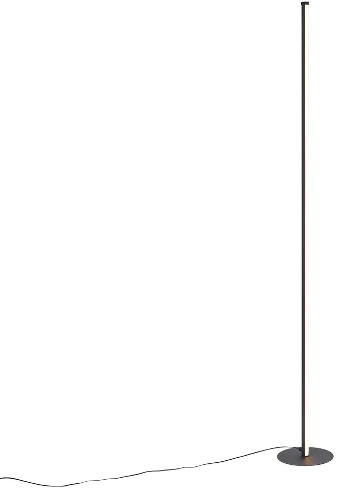 Candeeiro de pé de design preto Incl. LED com dimmer de toque - Clutch