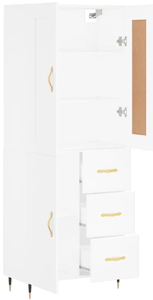 Armário alto 69,5x34x180 cm derivados de madeira branco