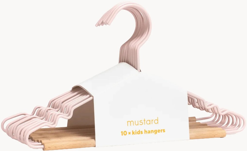 Cabides artesanais Kids Blush, conjunto de 10