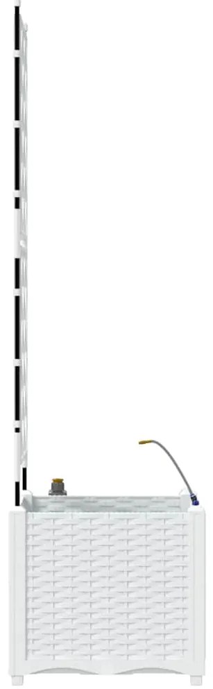 Jardineiras de Jardim 1 pc Branco 40 x 40 x 142 cm Plástico