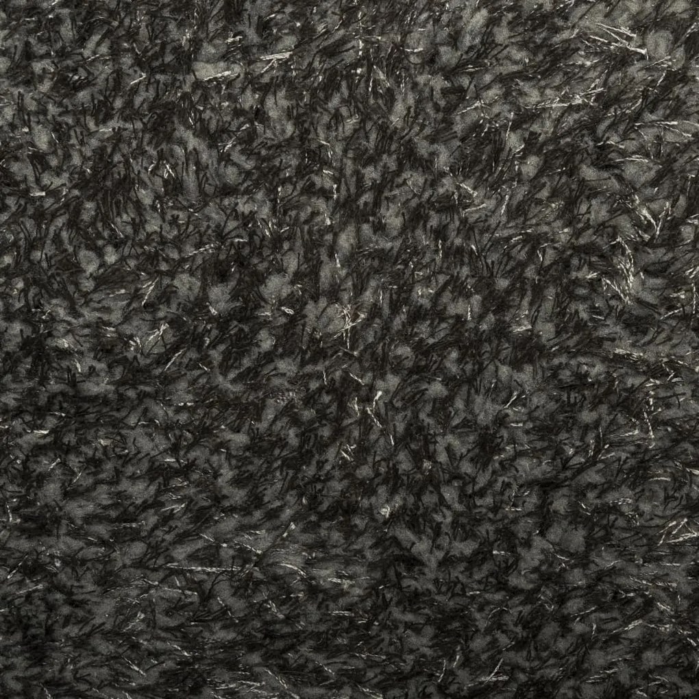 Tapete de pelo alto aspeto brilhante HUARTE 80x150 cm antracite