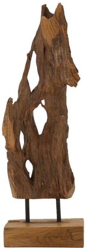 ESCULTURA AKAR EM TECA RECICLADA CM 18X13X55 (PEÇAS ÚNICAS - NÃO SUBSTITUÍDAS EM SÉRIE)