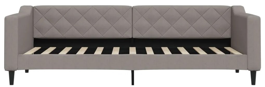 Sofá-cama com colchão 80x200 cm tecido cinzento-acastanhado