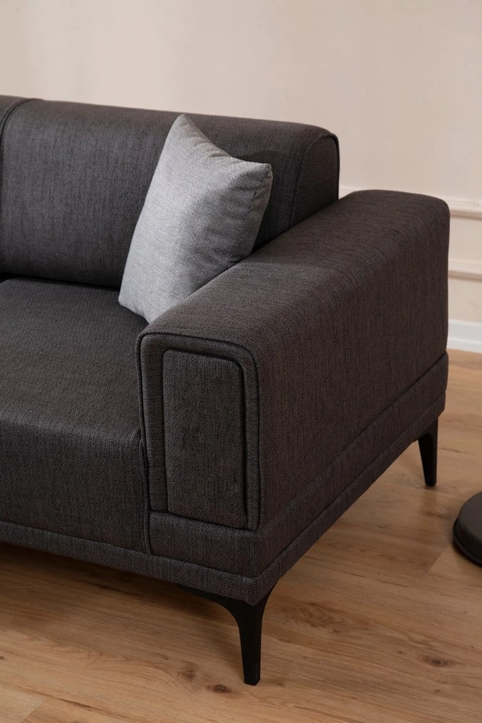 Sofá-Cama de Canto Horizon – Cinzento Escuro – 140x250 cm
