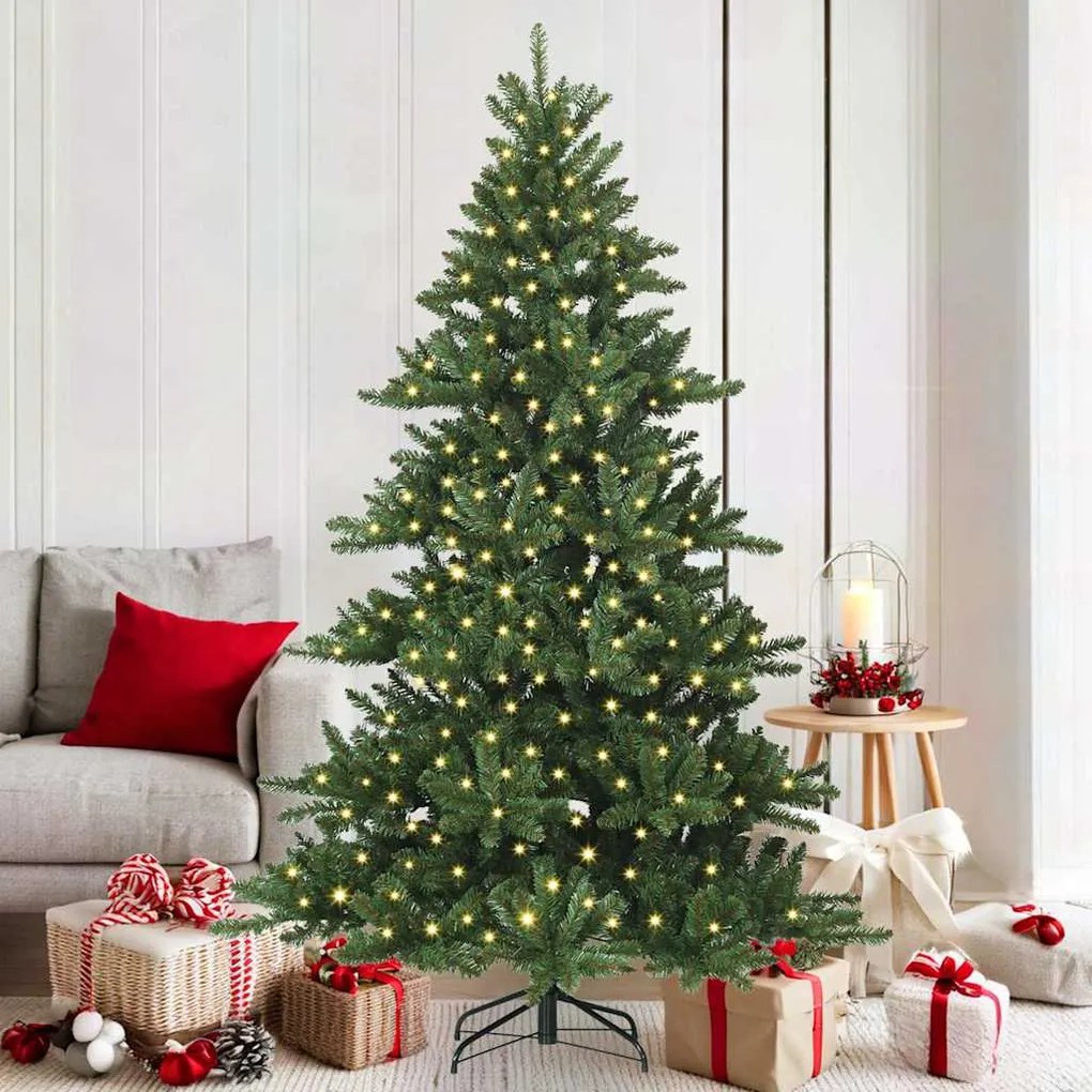 vidaXL Árvore de Natal Articulada Artificial Verde 180 cm PVC e Aço