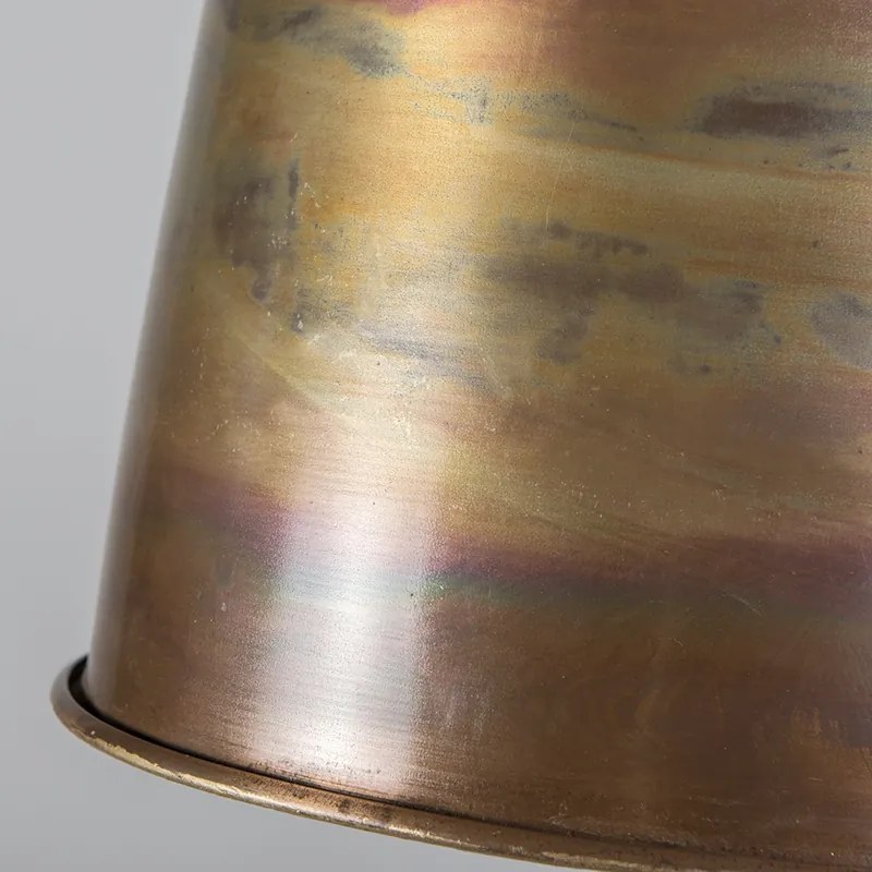 Candeeiro de suspensão vintage cobre com dourado - Burn