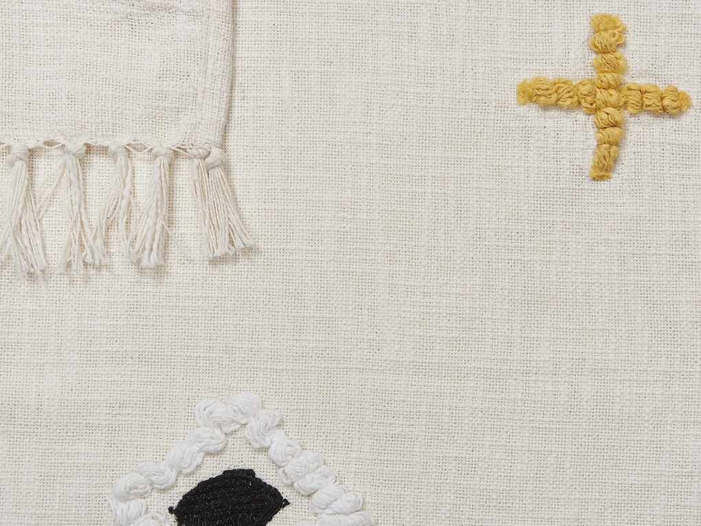 Manta decorativa em algodão multicolor 130 x 180 cm MORENA Beliani