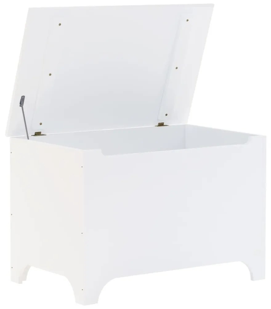 Caixa de arrumação c/ tampa RANA 80x49x54cm pinho maciço branco