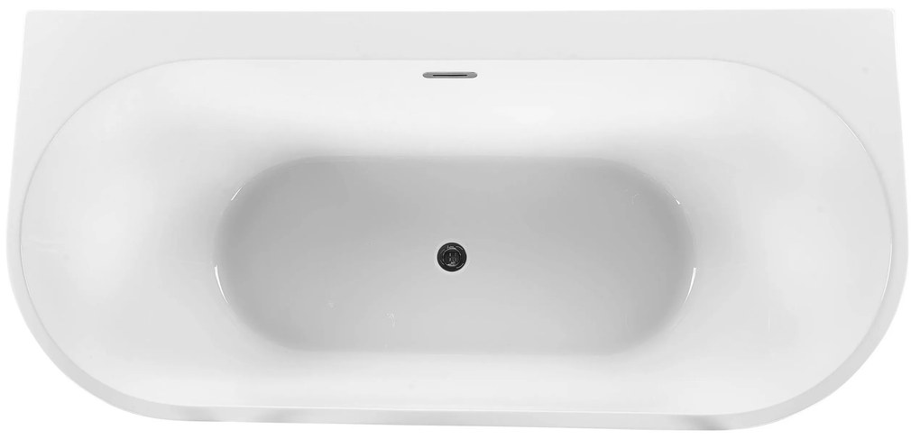Banheira para parede em acrílico branco 170 x 80 cm HARVEY Beliani
