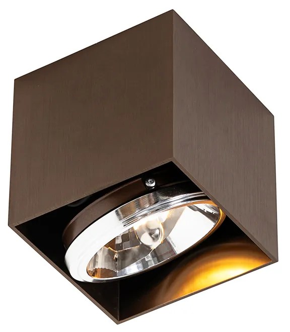 Projetores design bronze escuro quadrado rotativo e inclinável - Box Design