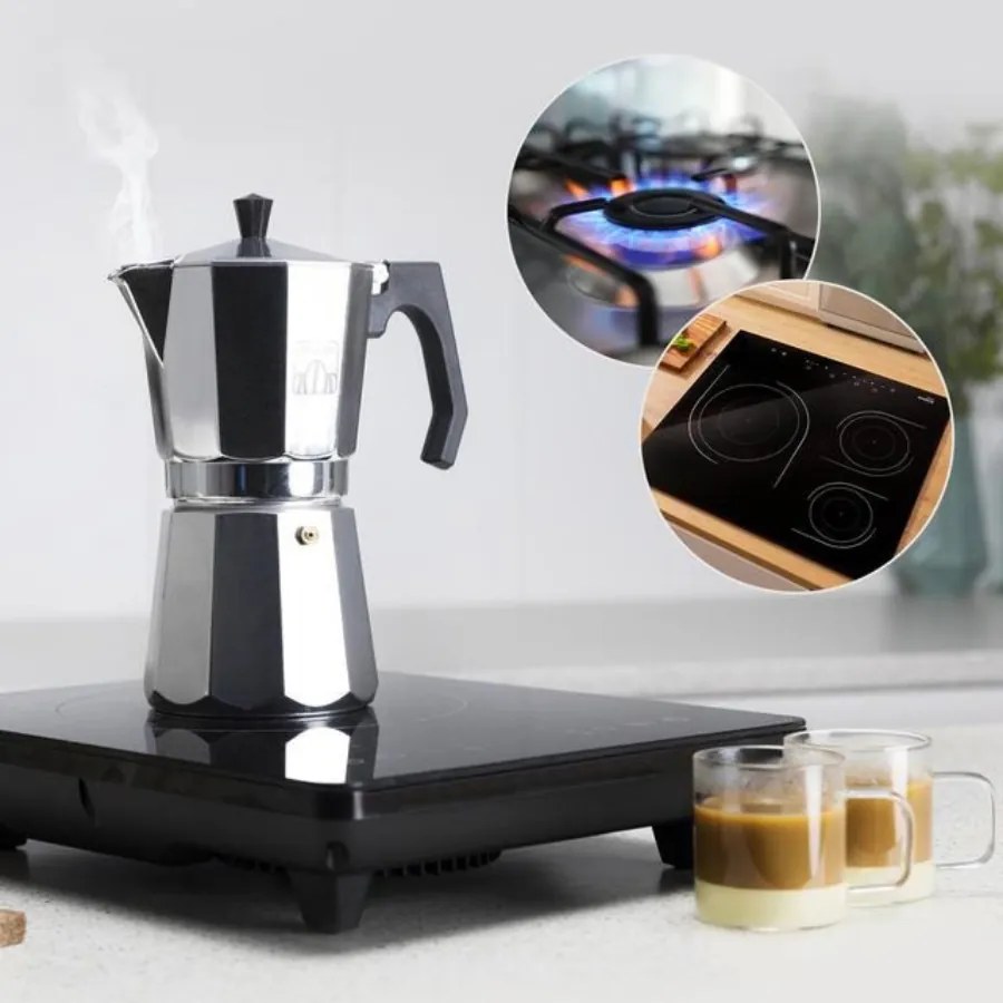 Cafeteira italiana de alumínio fundido Mokclassic 900 Shiny