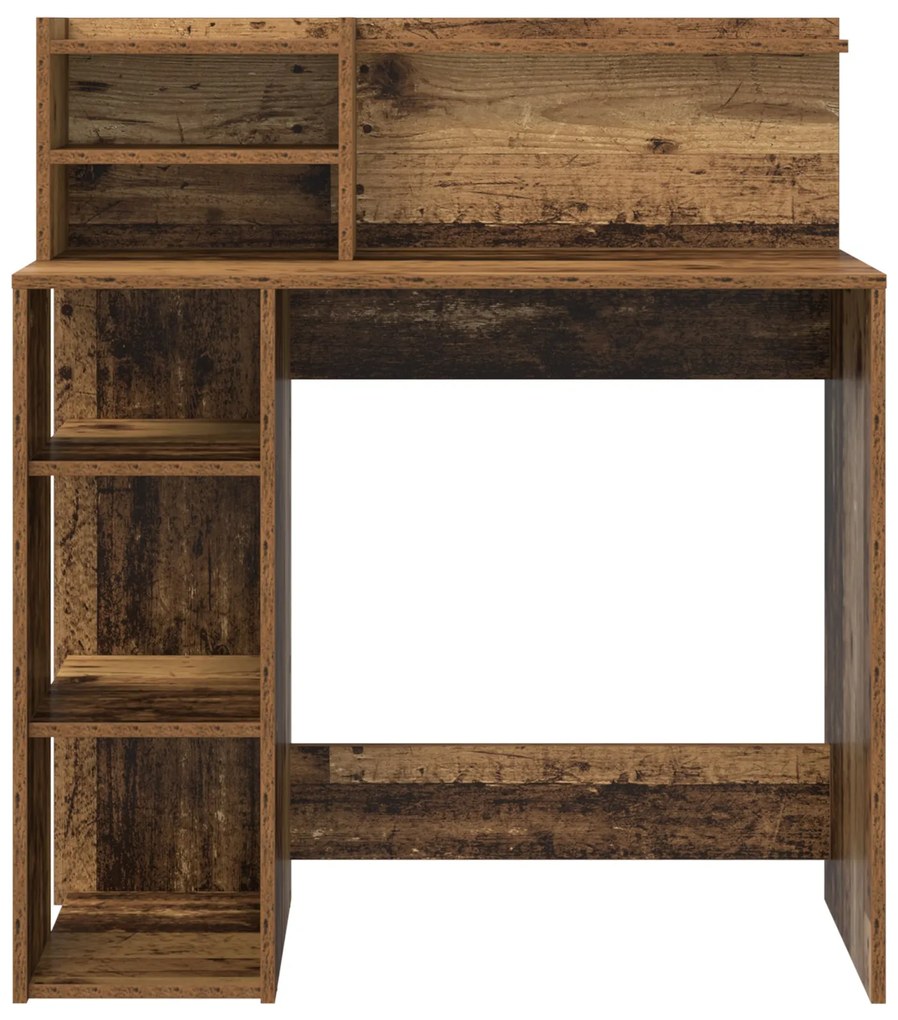 Mesa com Armazenamento Madeira Antiga 90x48x101.5 cm Madeira engenheir