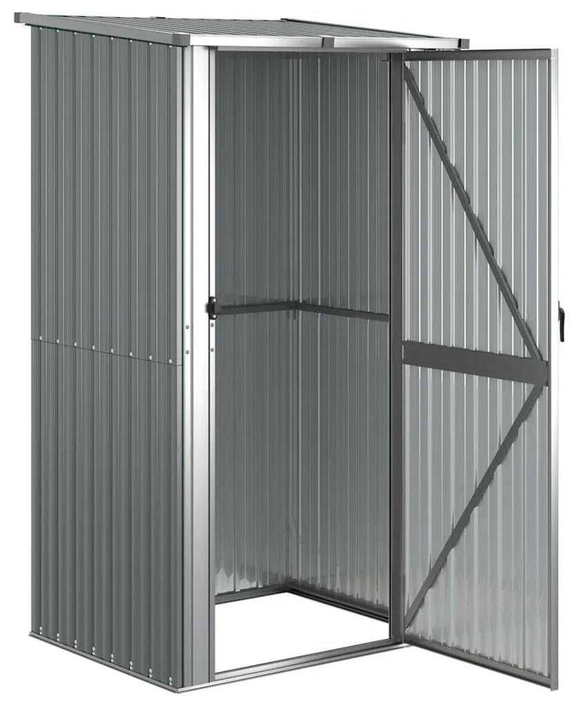 Abrigo de jardim 118,5x97x209,5 cm aço galvanizado cinzento