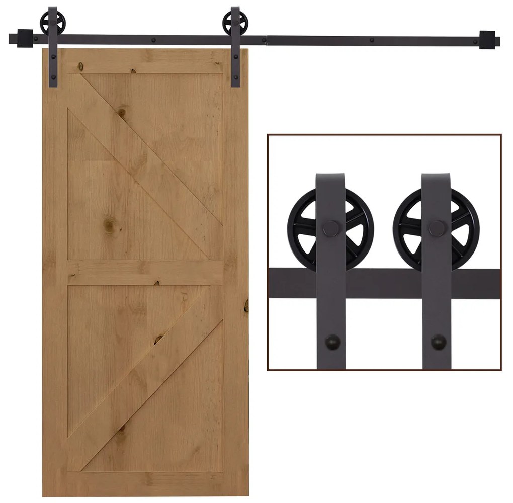 67T/183cm Ferragens para Porta Corredeira Kit de Acessórios para Porta