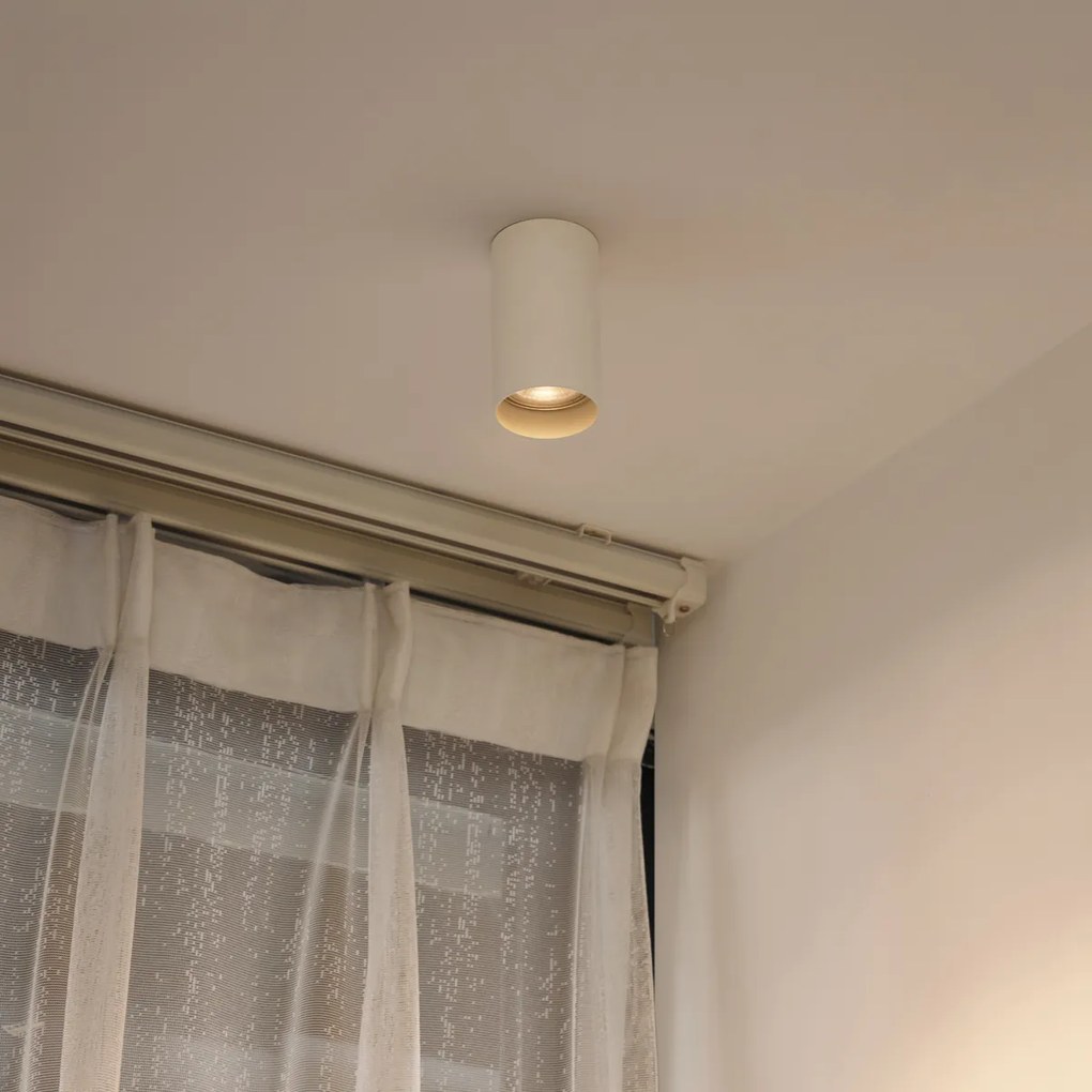 Conjunto de 4 focos de superfície modernos bege GU10 50mm redondos - Tuba
