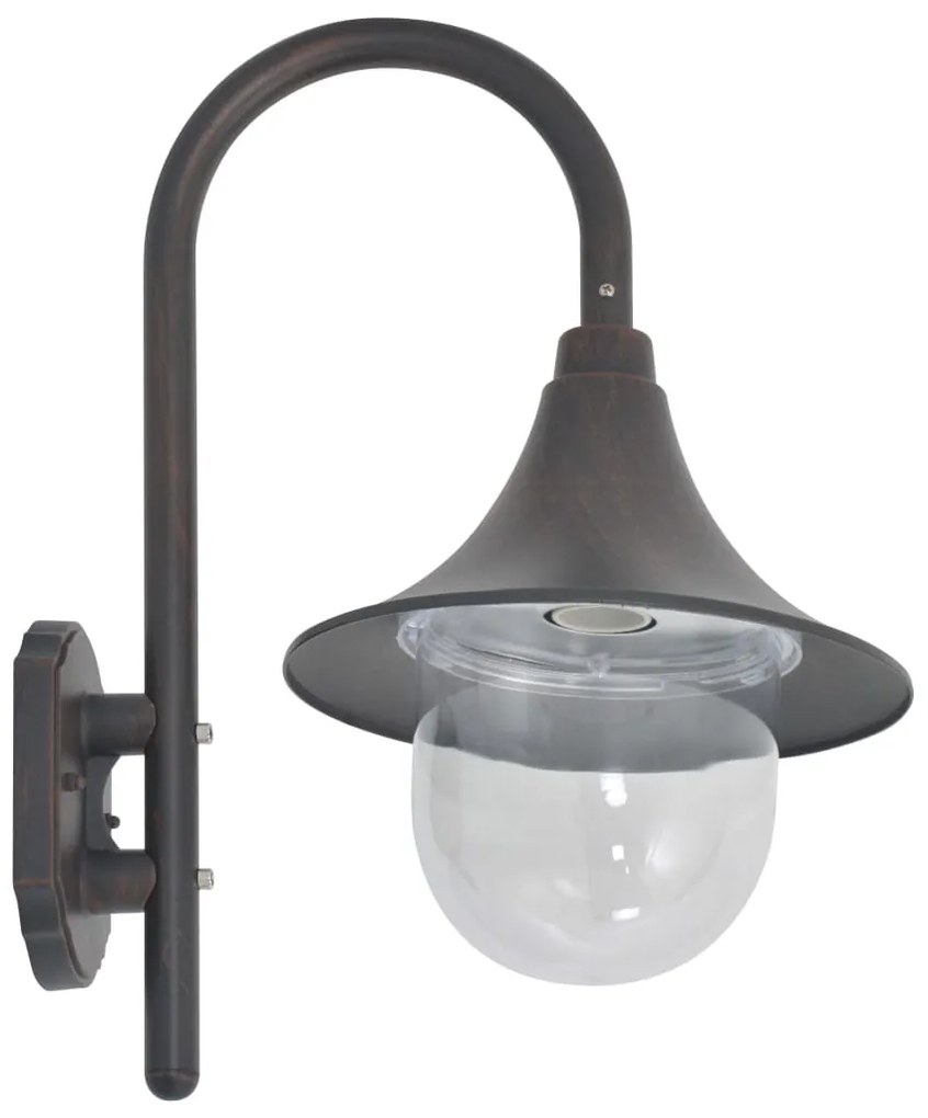 Candeeiro de parede para jardim E27 42 cm alumínio bronze